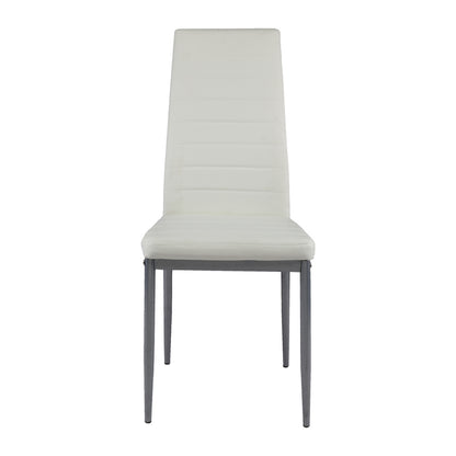 2pcs High Grade PVC Leather Comfortable Chairs White
