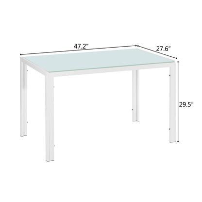 4pcs Elegant Assembled Stripping Texture High Backrest Dining Chairs White (Alternate code: 76168358)
