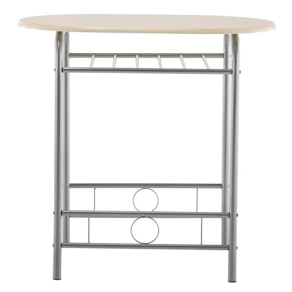 PVC Breakfast Table (One Table and Two Chairs) Natural